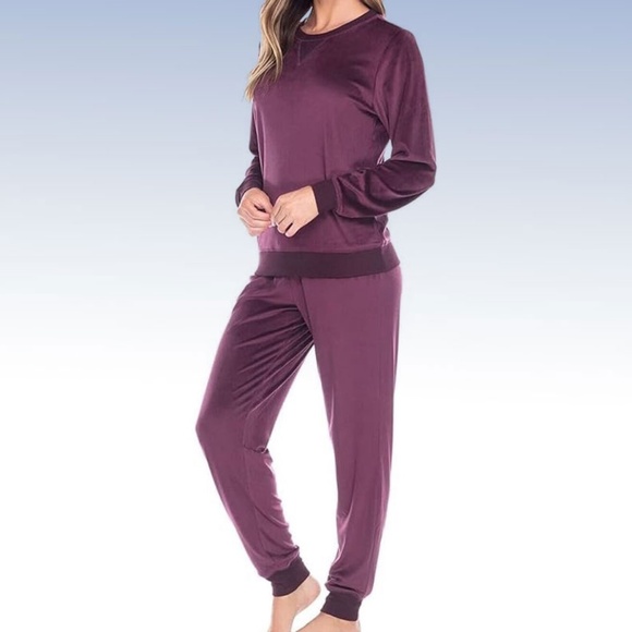 Sonoma Honeydew Women's 2 Piece Super Soft Fleece Lounge PJ Set Wildberry Medium - Picture 1 of 3